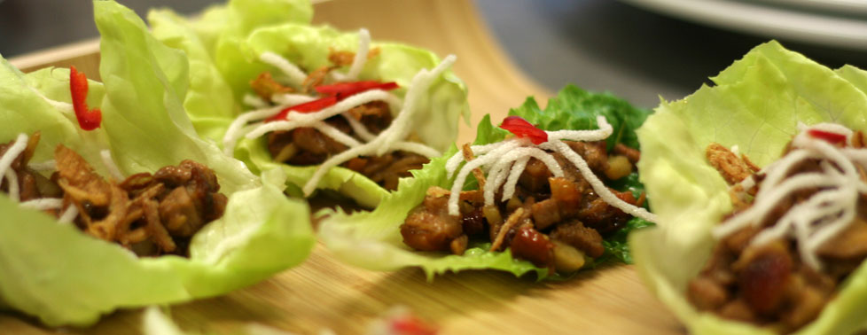 Peking Duck & Water Chestnut San Choy Bau