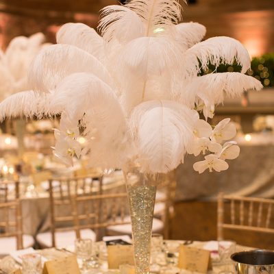 Wedding flowers on table
