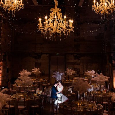 Bride and Groom in Wedding Venue