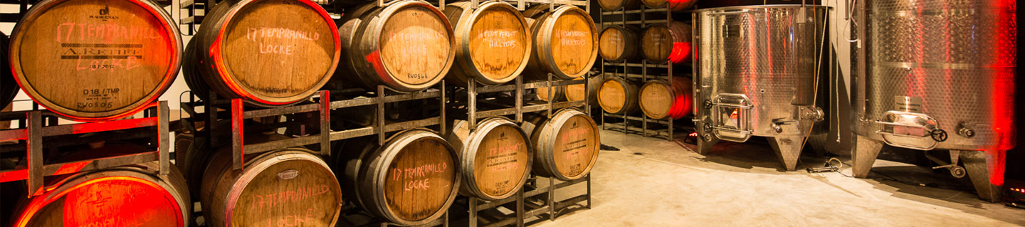 Winery Barrels Banner